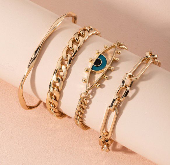 Набор браслетов Глаз и цепи