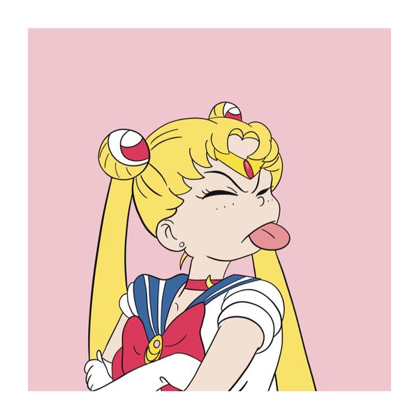 Открытка Сейлор Мун - Банни с языком (Sailor Moon)