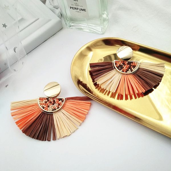 Серьги Рафия