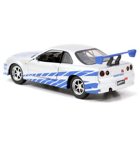 Коллекционная металлическая (Die Cast) модель Brian's Nissan Skyline GTR R34 1:32 (Fast & Furious) изображение 3