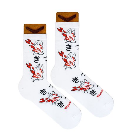 Носки Маска Кицунэ, белый изображение 2