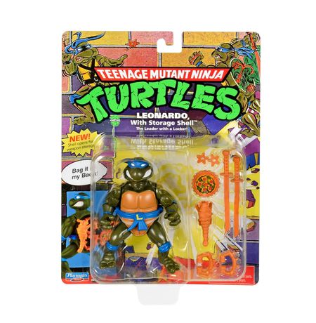 Фигурка Черепашки-Ниндзя - Леонардо (Leonardo - TMNT Classic Storage Shell) лицензия 10,5 см