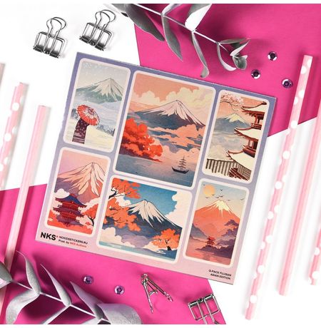 Наклейки Фудзисан (Fujisan), стикеры NKS Q-Pack