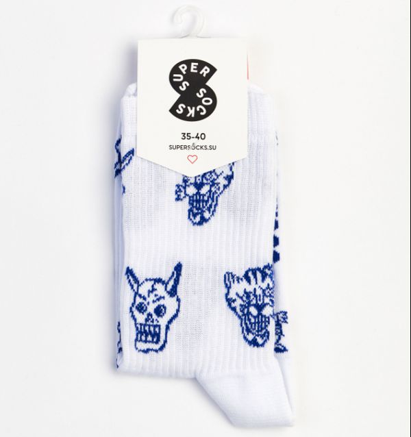 Носки SUPER SOCKS Тигры паттерн (размер 40-45) изображение 2
