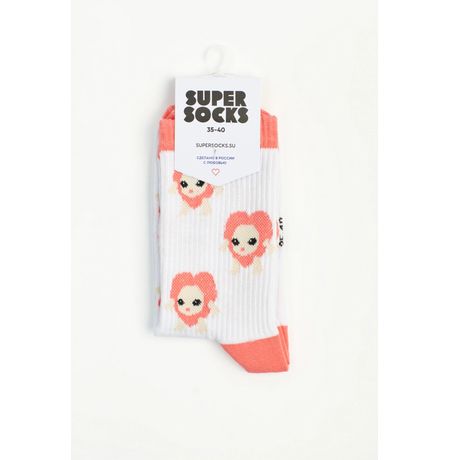 Носки SUPER SOCKS Кот-яблоко мем - Apple cat (размер 35-40) изображение 2