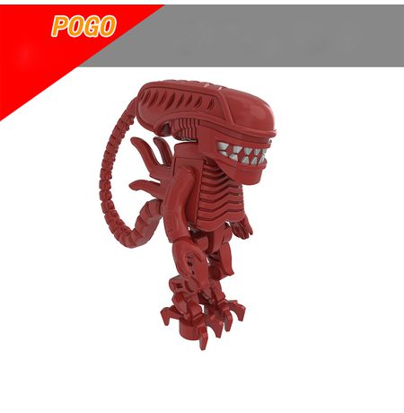 Мини-фигурка Чужой - Красный (Pogo Blocks - Alien)
