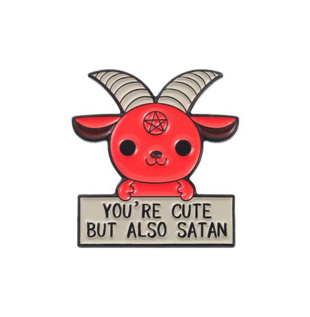 Значок Сатана (пин металл) 3х3 см