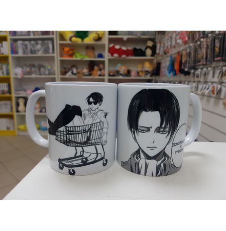 Кружка Атака Титанов - Мемный Леви (Attack on Titan)
