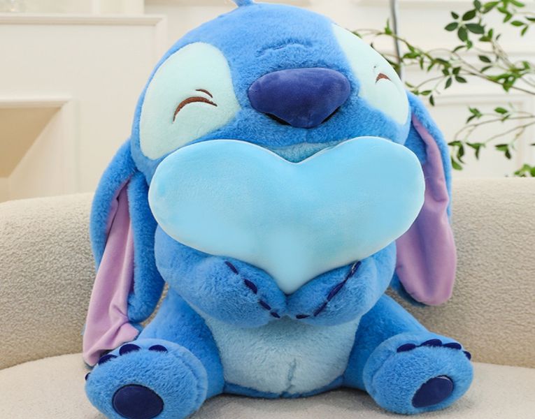 Мягкая игрушка Стич с сердечком (Stitch) 30 см