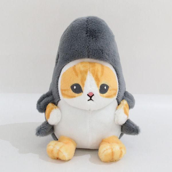 Мягкая игрушка Кот в акуле, серый