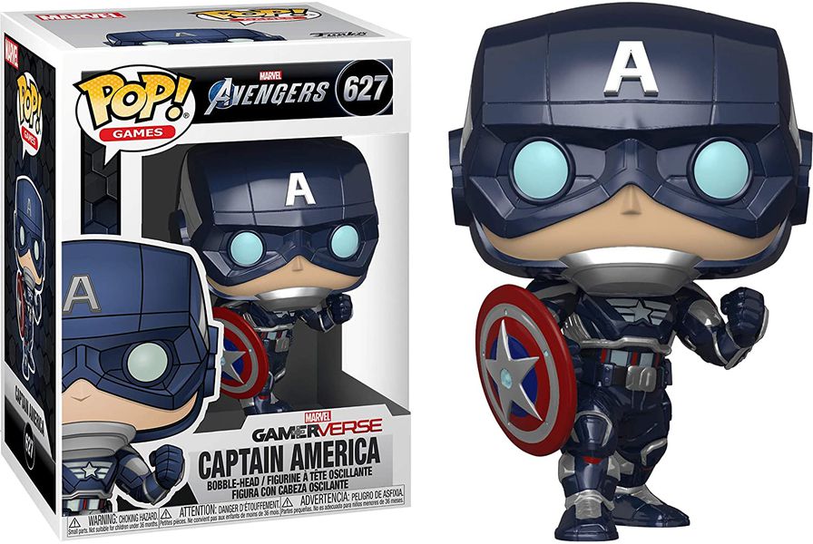 Фигурка Funko POP! Капитан Америка из игры Marvel Avengers (Captain America Game)