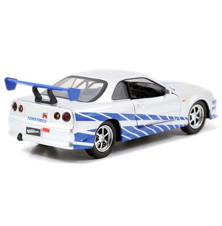Коллекционная металлическая (Die Cast) модель Brian's Nissan Skyline GTR R34 1:32 (Fast & Furious) изображение 4