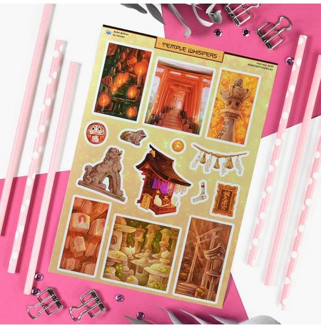 Наклейки Temple Whispers, стикеры NKS D-Pack