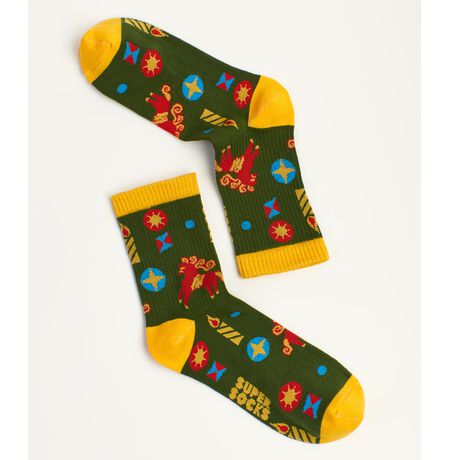 Носки SUPER SOCKS Коняшка зеленые (размер 35-40)