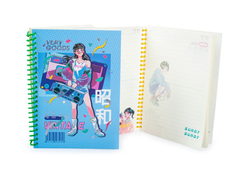 Блокнот Ретро - Девочка с магнитофоном