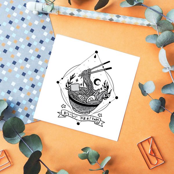 Тату переводная Рамэн