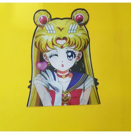 3D стикер Sailor Moon - Усаги и Луна 13 см