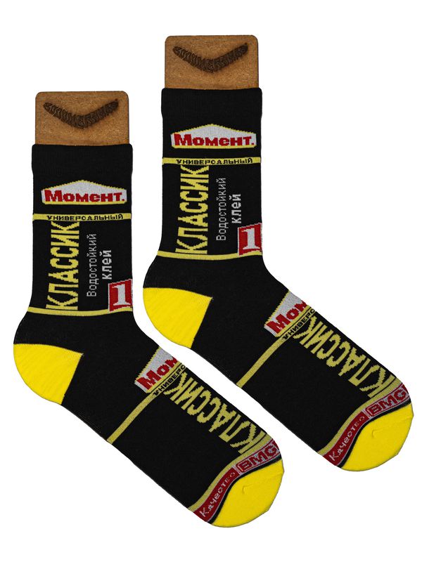 Носки Клей (размер 40-45), черный, BOOOMERANGS