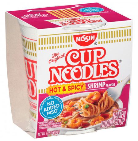 Лапша Nissin Cup Noodles Hot&Spicy Shrimp