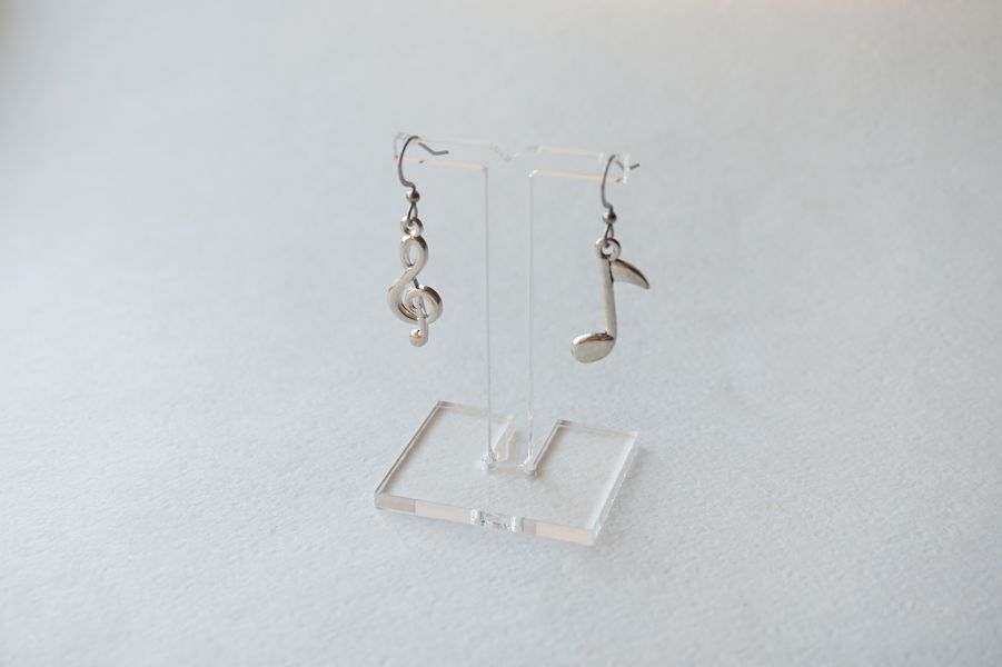 Серьги Скрипичный ключ и нота (O`Light)