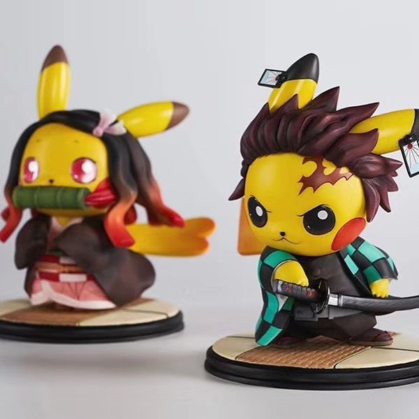 Фигурка Клинок рассекающий демонов Пикачу Незуко (Pikachu Nezuko - Demon Slayer) 13 cм изображение 3