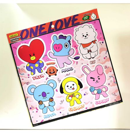 Стикеры BTS наклейки One love