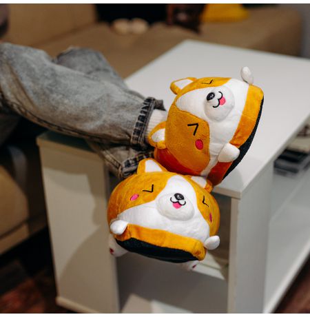 Тапочки Собака - Корги, с задниками изображение 3