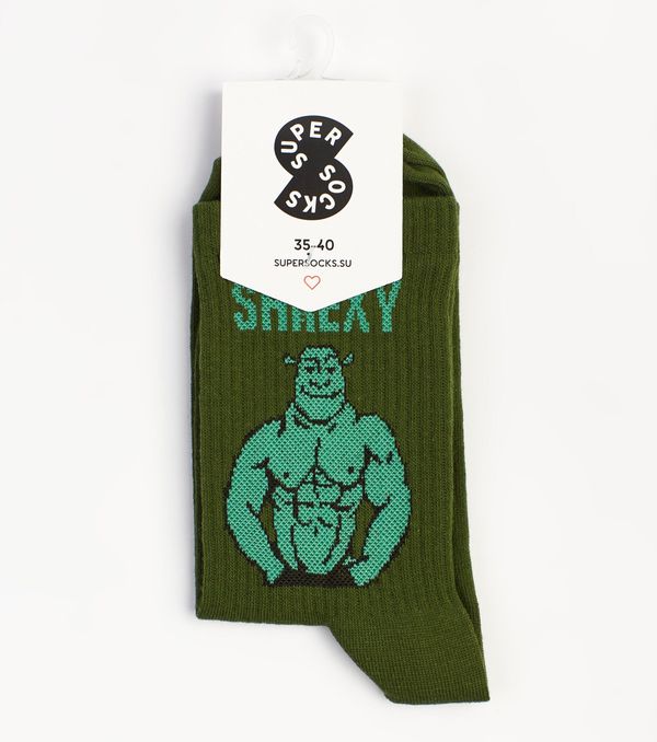 Носки SUPER SOCKS Shrexy зеленые (размер 40-45) изображение 2