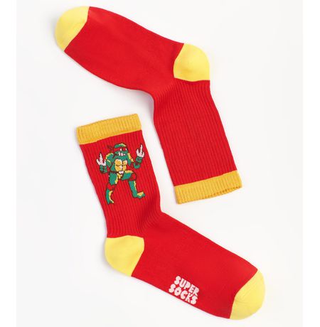 Носки SUPER SOCKS Рафаэль TMNT, красные (размер 35-40)