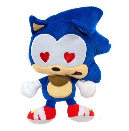 Мягкая игрушка Соник с сердечками(Sonic the Hedgehog) 25 см
