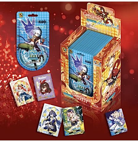 Коллекционные карточки Genshin Impact Premium 9 штук в бустере (Геншин Импакт) Бокс с Ёимией