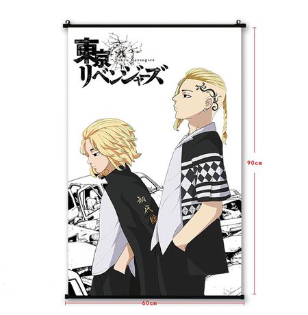 Постер Токийские Мстители - Майки и Дракен (Tokyo Avengers) 60х90 см ткань