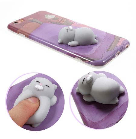 Чехол для iPhone 6 со сквиши Котик, антистресс изображение 2