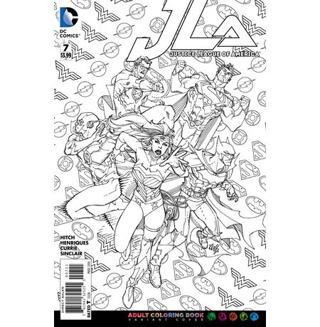 Justice League of America #7B (2015) раскраска