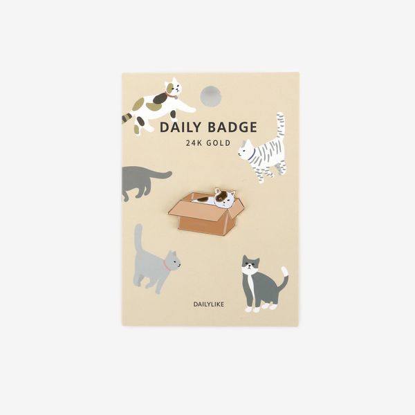 Значок Кот в коробке