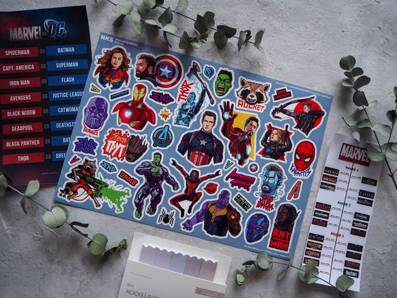 Стикеры Мстители: Финал (Avengers) наклейки NKS