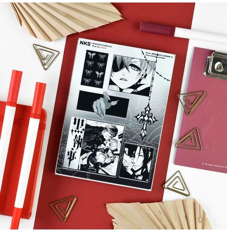 Наклейки Тёмный дворецкий (Black Butler), стикеры NKS mini