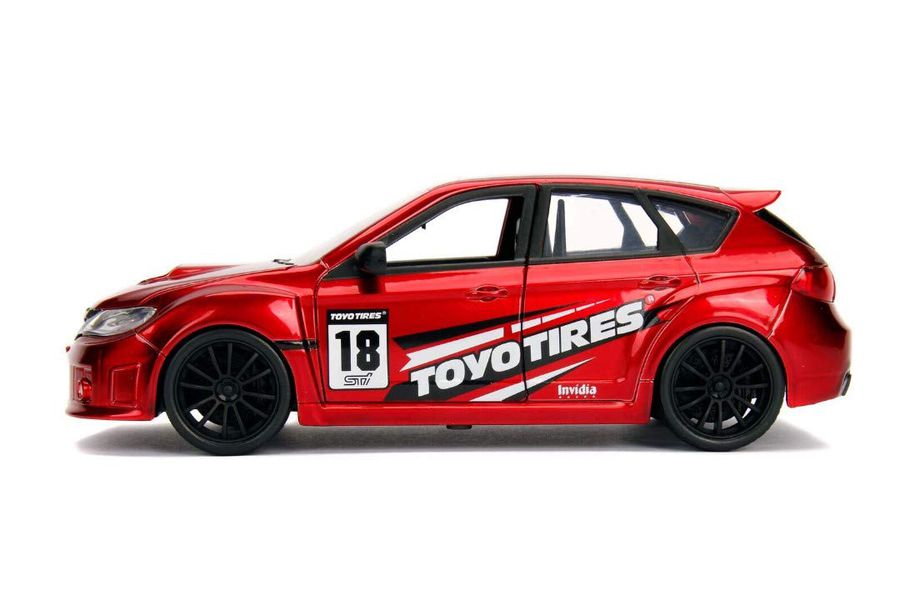 Масштабная модель Subaru Impreza WRX STI 2012 красная JDM Tuners 1:24 изображение 3
