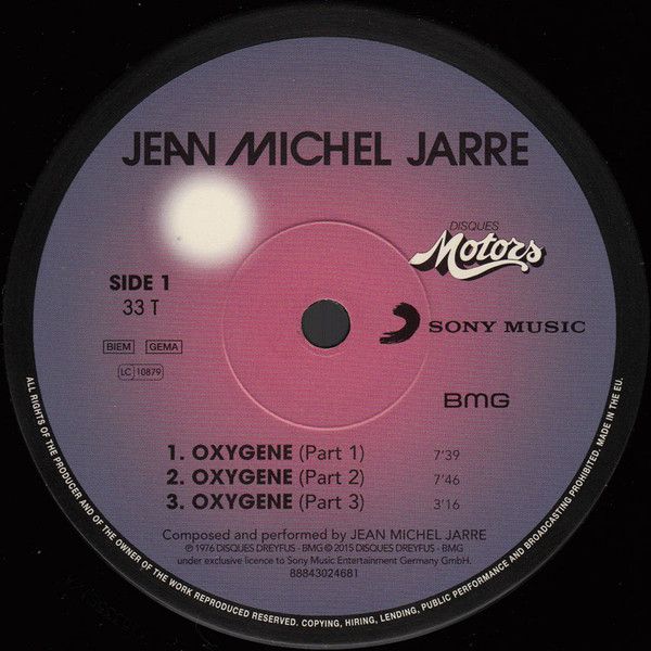 Виниловая пластинка Jean Michel Jarre – Oxygene (RE, RM, 180 g) изображение 3