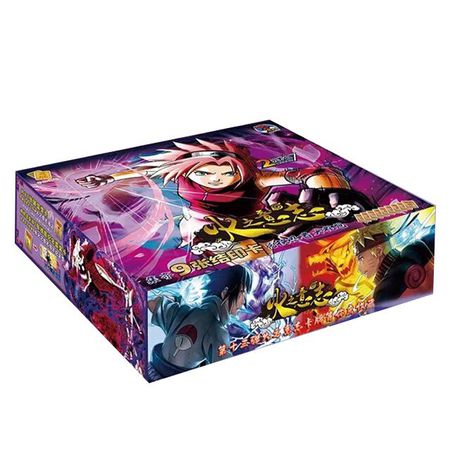 Коллекционные карточки Наруто Тир 2 - 5 штук в бустере (Naruto) Dino Бокс с Сакурой изображение 2