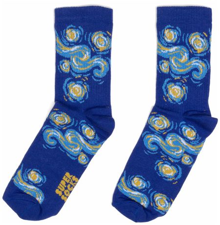 Носки SUPER SOCKS Звёздная Ночь - Ван Гог (размер 35-40)