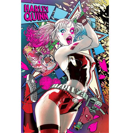 Постер Харли Квинн (Harley Quinn Neon) 61x91 см