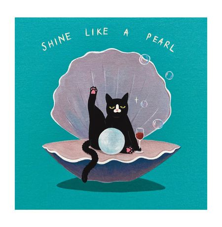 Открытка Котик - Shine like a pearl