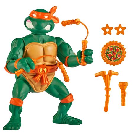 Фигурка Черепашки-Ниндзя - Микеланджело (Michelangelo - TMNT Classic Storage Shell) лицензия 10,5 см изображение 3