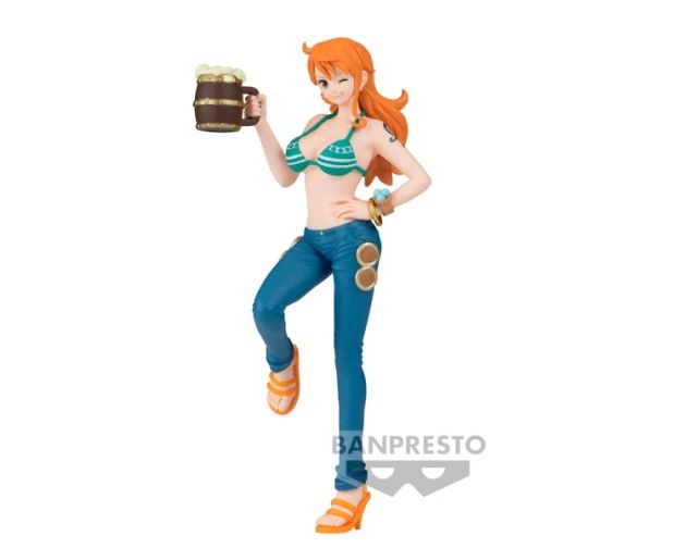 Фигурка One Piece - Нами с кружкой (Nami It's A Banquet Banpresto) 16 см лицензия