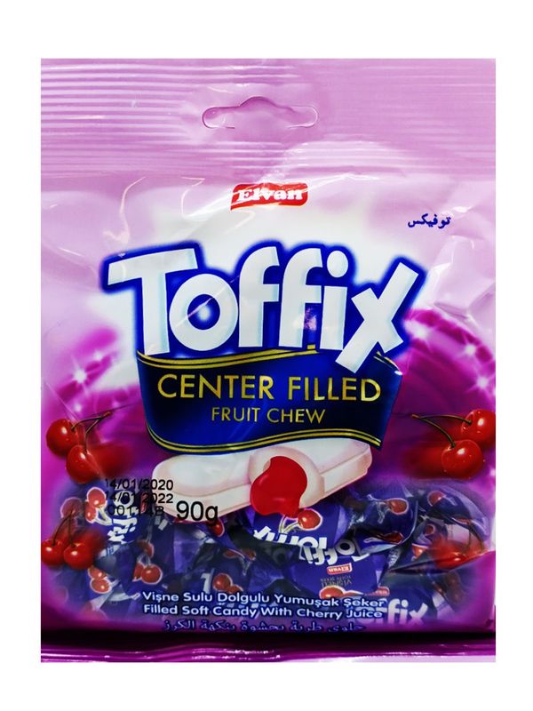 Жевательные конфеты Тоффикс со вкусом Вишни 90г
