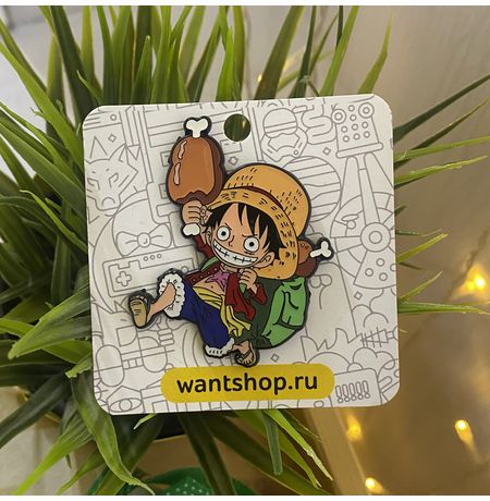 Значок One Piece - Манки Д. Луффи (пин, металл)