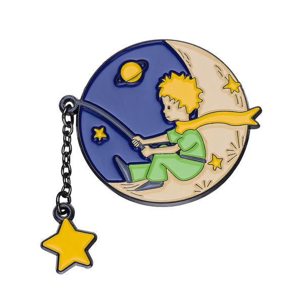 Значок Маленький Принц и звезда (пин, металл) изображение 2