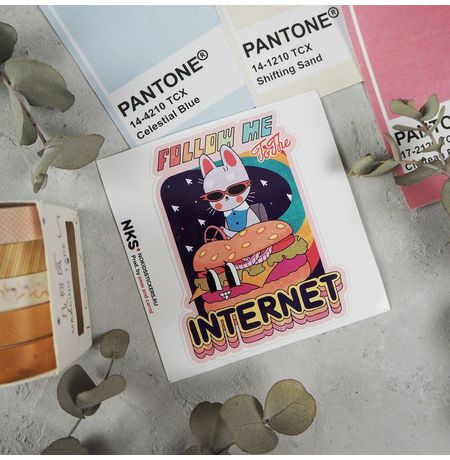 Стикер Follow me to the internet
