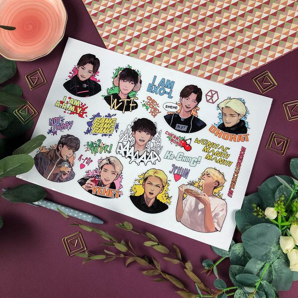 Наклейки K-POP, стикеры NKS